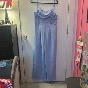 SHEIN Blue Jumpsuit with Elegant Spaghetti Straps